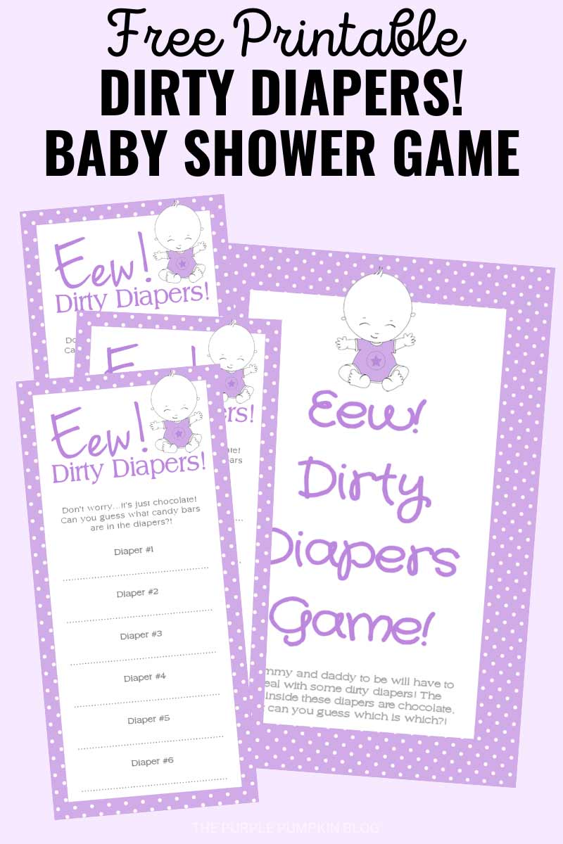 Free Printable Dirty Diapers! Baby Shower Game