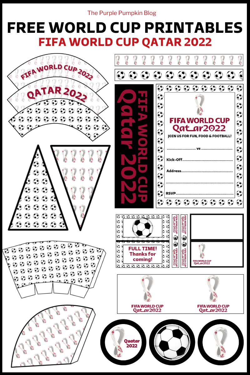 Digital images of the free printables for the World Cup as described throughout the post.