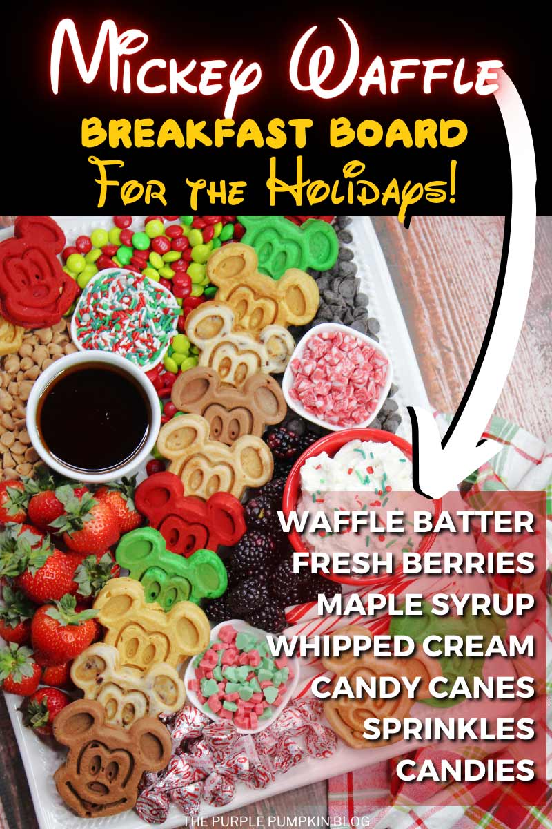 Mickey Waffle Breakfast Board for the Holidays