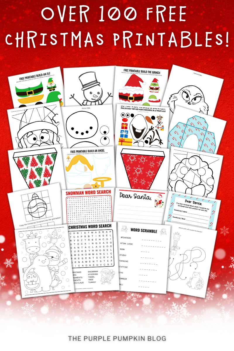 Over 100 Free Christmas Printables! - digital images of printable sheets
