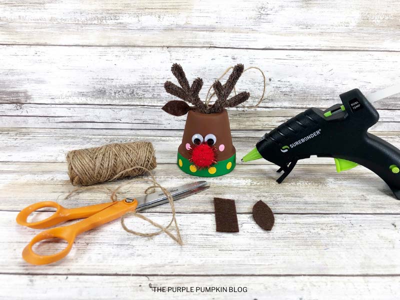 Adding Felt Ears & Twine Loop