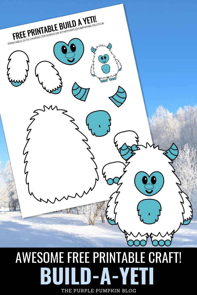 Awesome Free Printable Craft! Build-A-Yeti