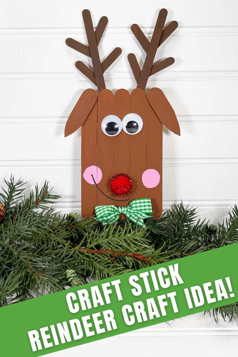 Craft Stick Reindeer Craft Idea!