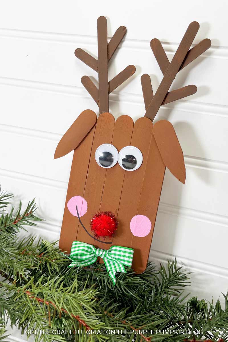 Cute Reindeer Craft with Craft Sticks