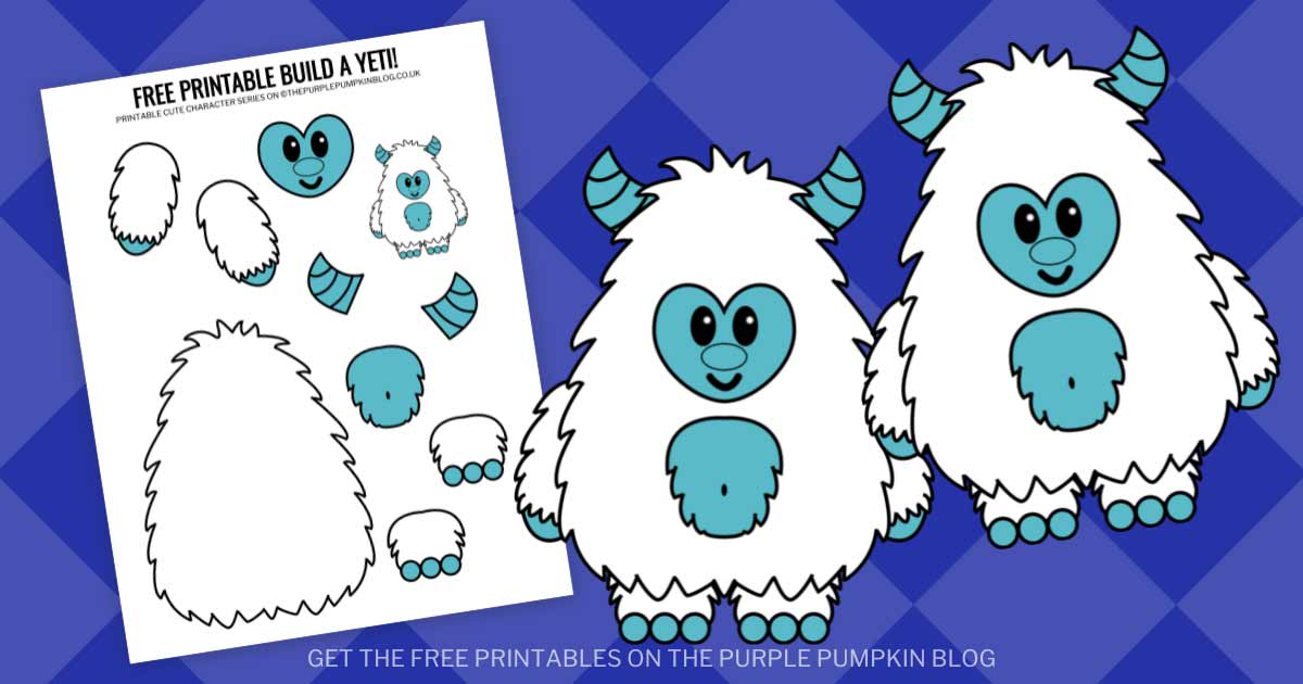 Free Printable Build A Yeti Paper Template Craft for Winter!