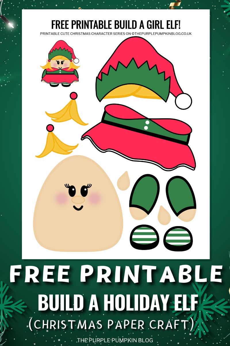 Free Printable Build A Holiday Elf (Christmas Paper Craft)