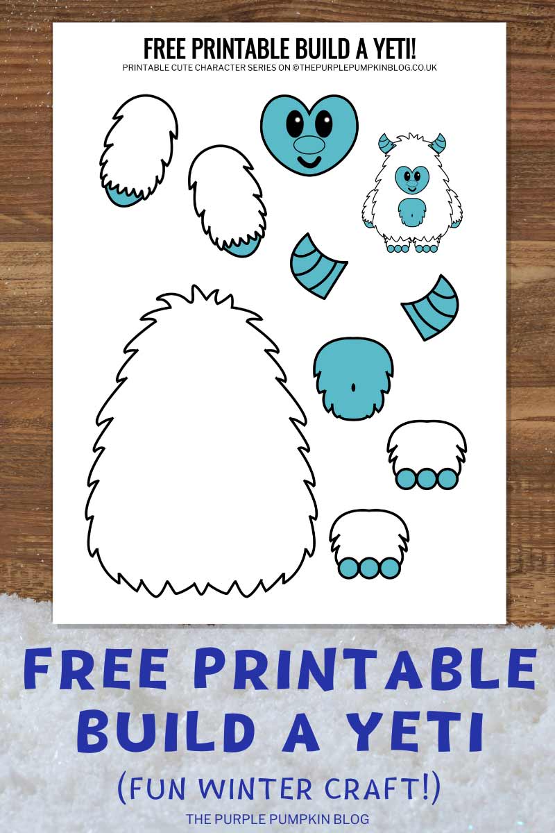Free Printable Build A Yeti (Fun Winter Craft!)