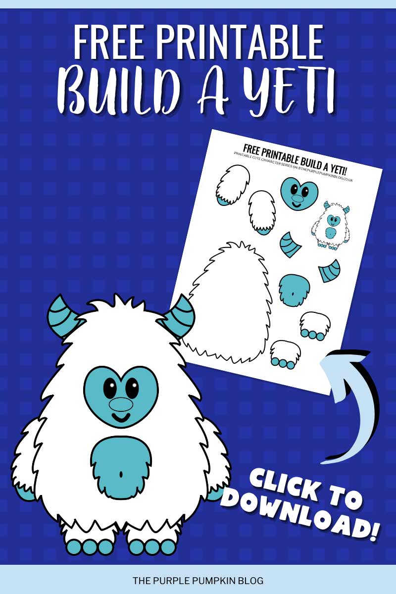 Free Printable Build a Yeti (Click to Download)