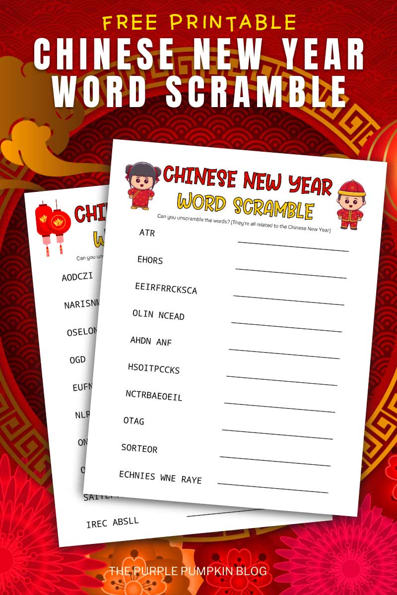 Free Printable Chinese New Year Activities Pack Year of the Rabbit