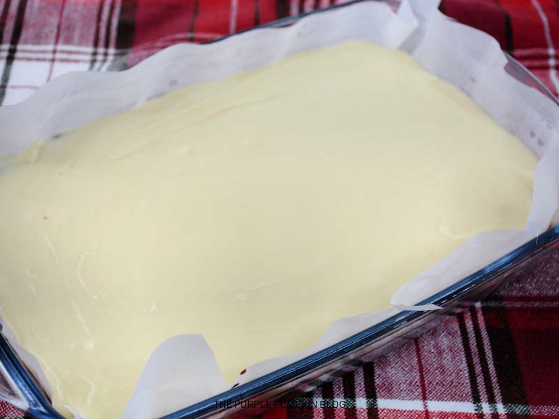 Peppermint Fudge Layer in Pan
