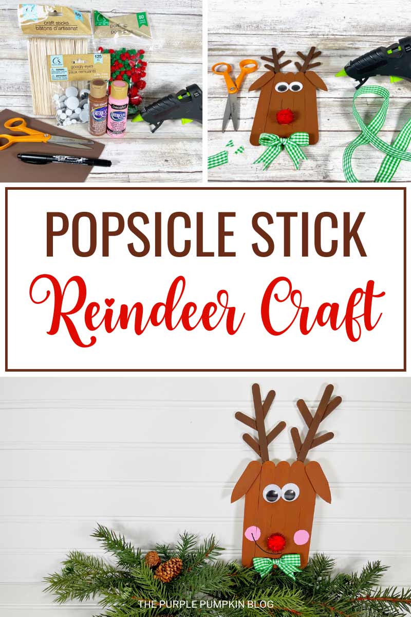 Popsicle Stick Reindeer Craft Idea
