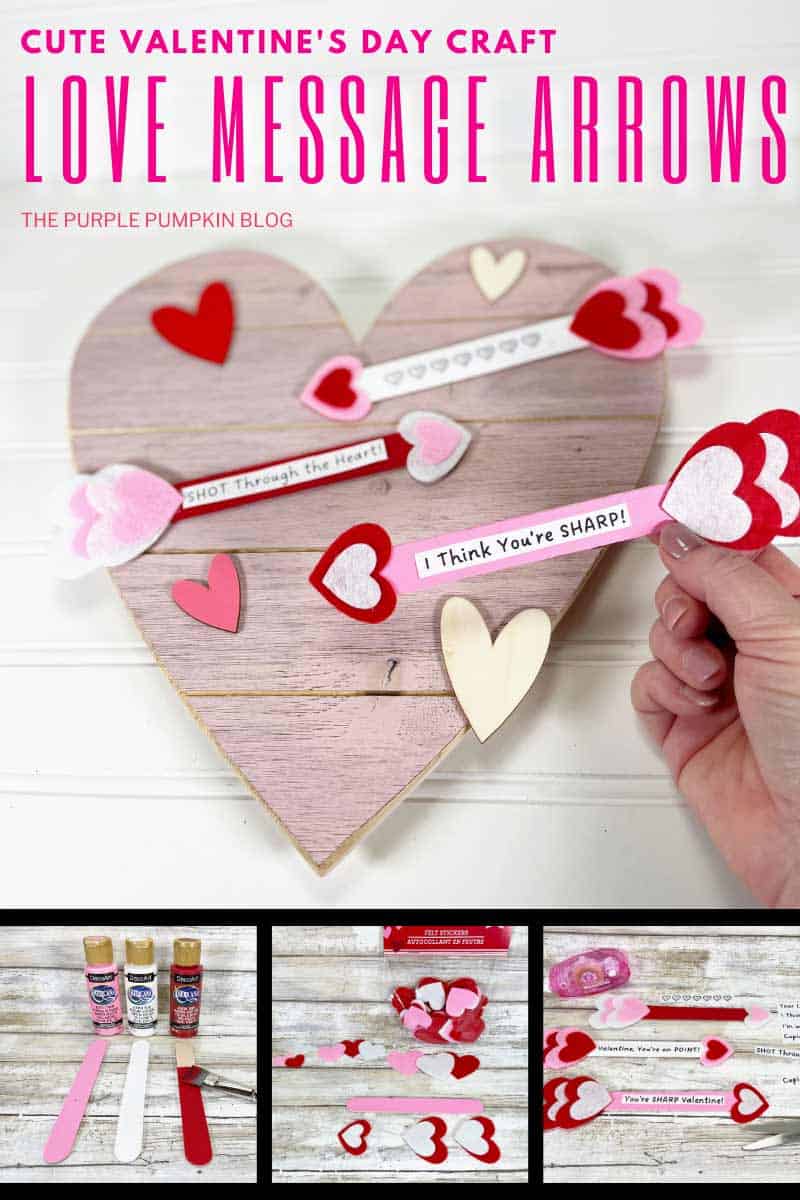 Cute Valentine's Day Craft - Love Message Arrows