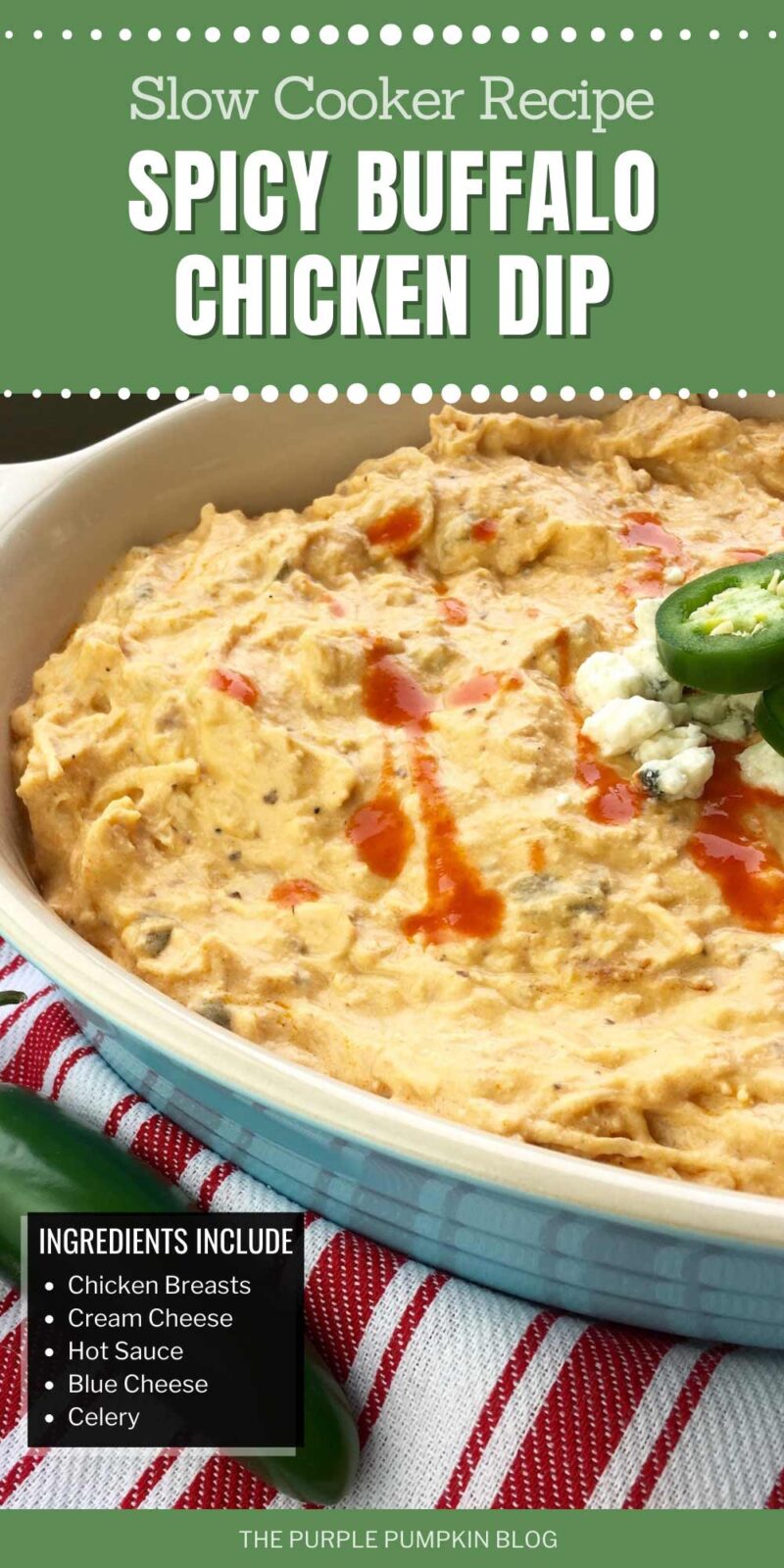 Ingredients for Spicy Buffalo Chicken Dip