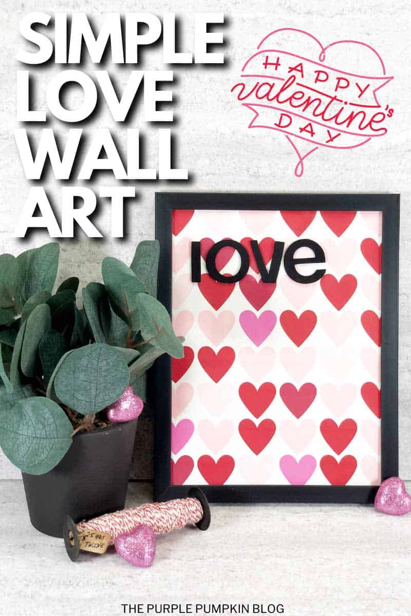 Simple Love Wall Art for Valentine's Day