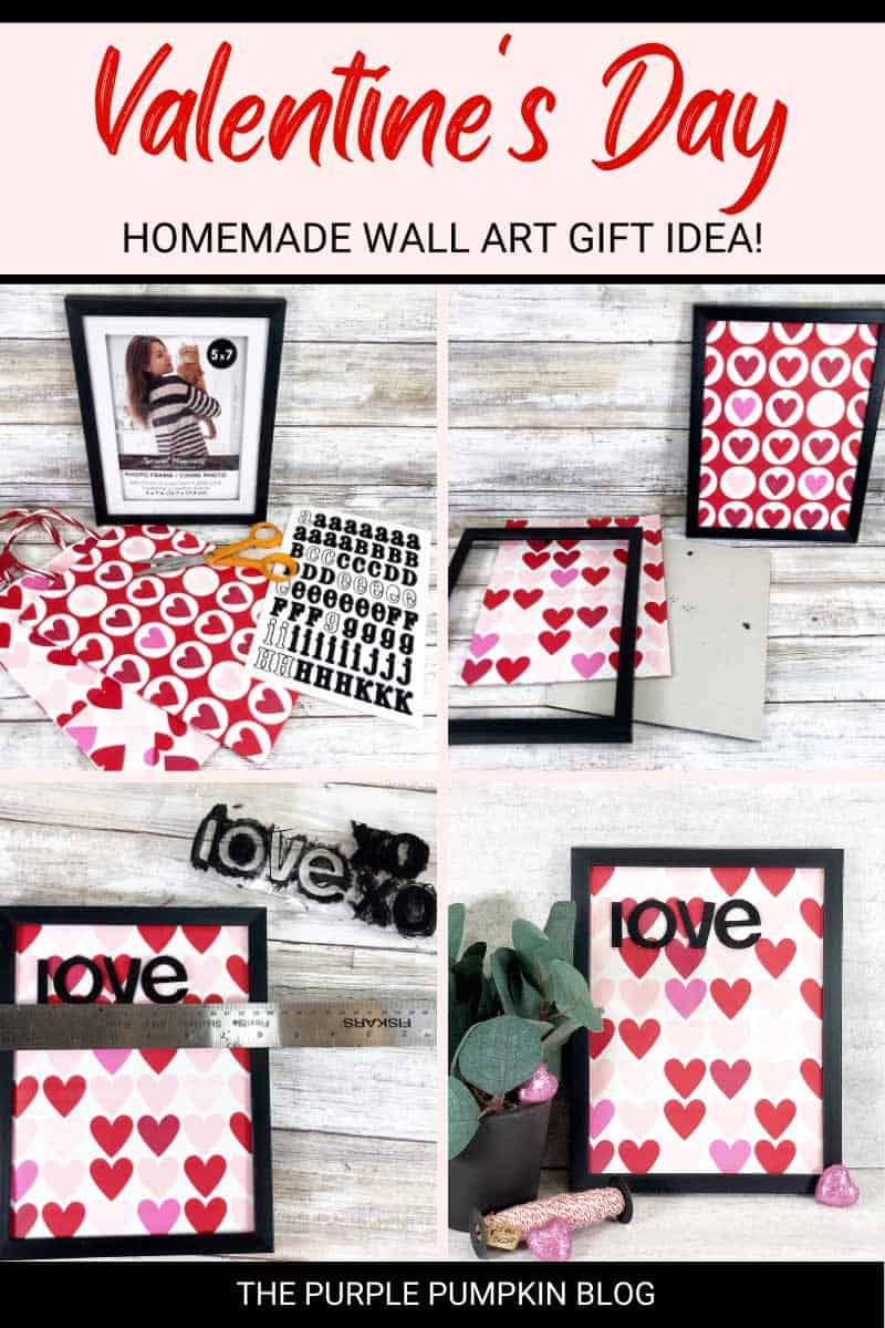 Valentine's Day Homemade Wall Art Gift Idea