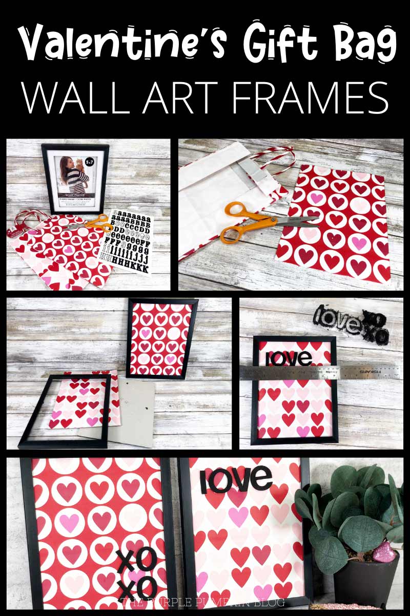 Valentine's Gift Bag Wall Art Frames