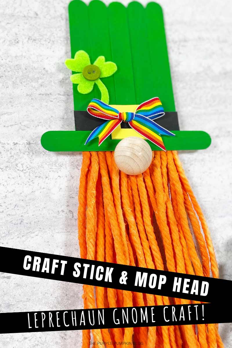 Craft Stick & Mop Head Leprechaun Gnome Craft!