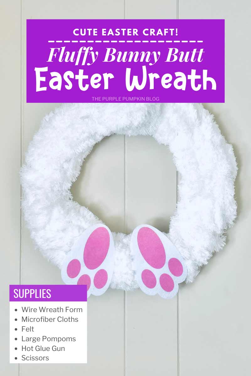 Fluffy Bunny Butt Easter Wreath