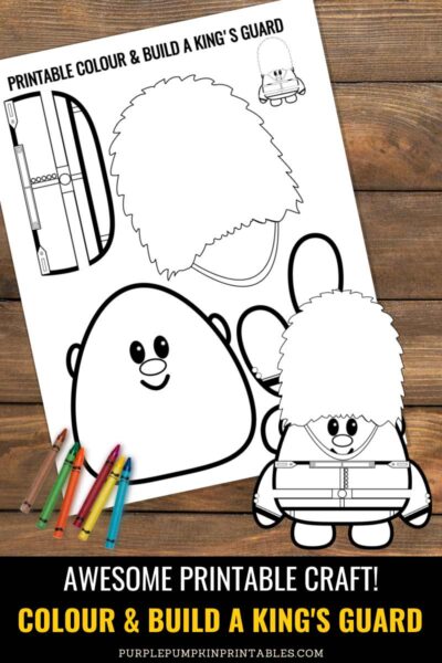 Free Printable Build A King's Guard Paper Template