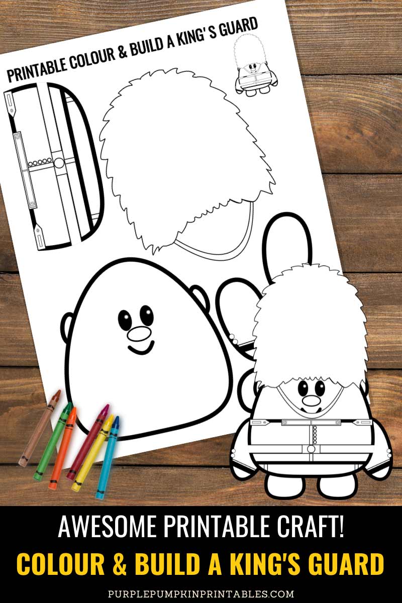 Free Printable Build A King's Guard Paper Template