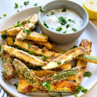 Baked Zucchini Fries with Greek Yogurt Dip Recipe