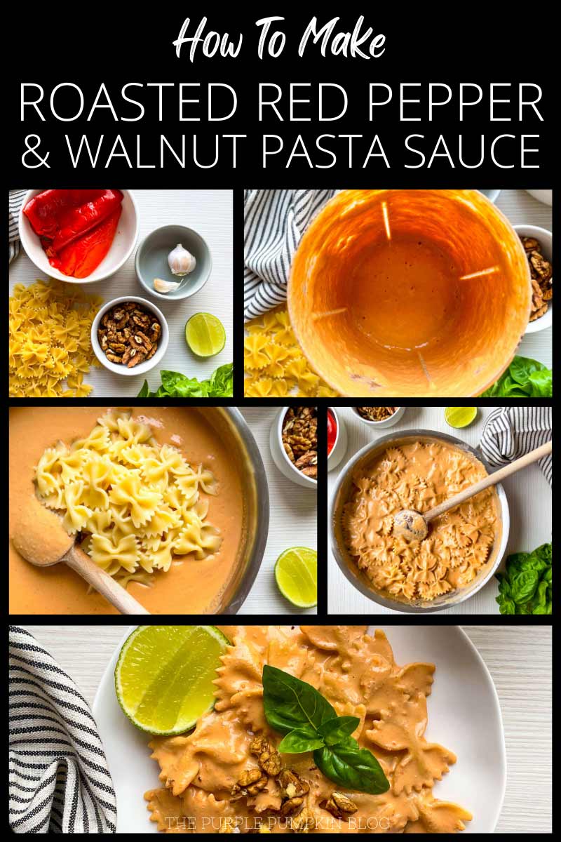 How To Make Roasted Red Pepper & Walnut Pasta Sauce