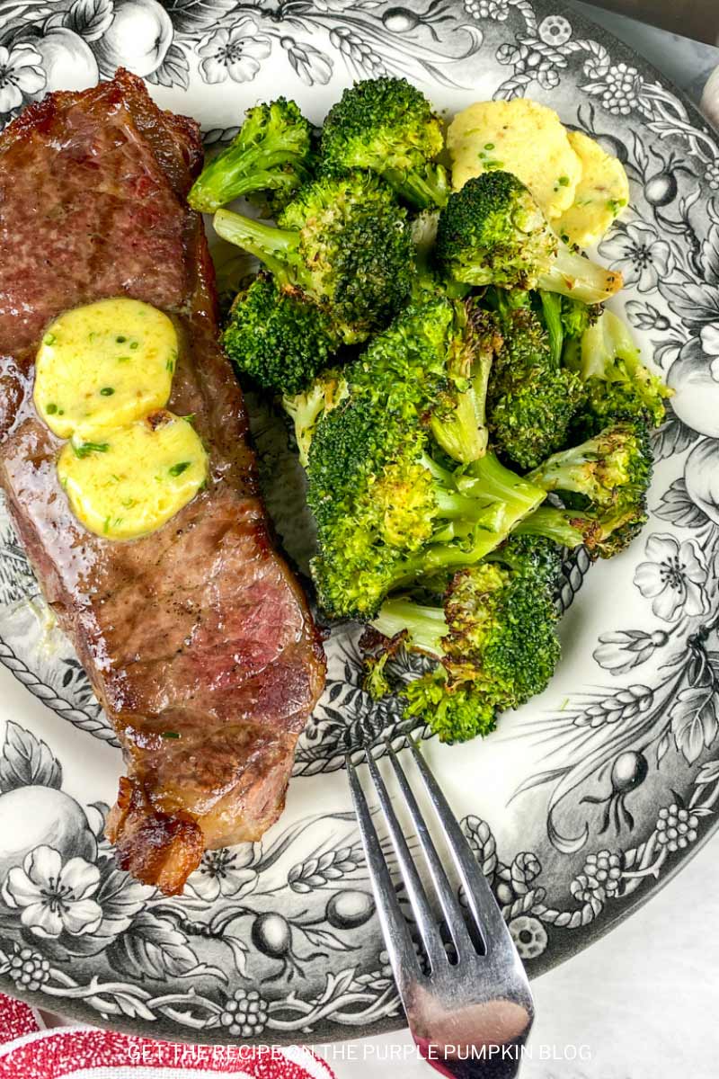 Recipe for Air Fryer Steak and Roasted Garlic Butter