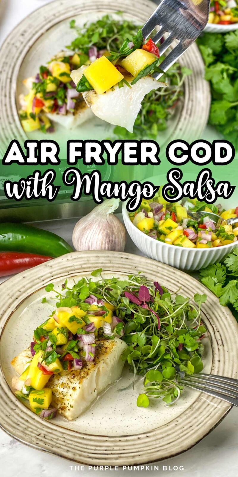 Air Fryer Cod with Mango Salsa
