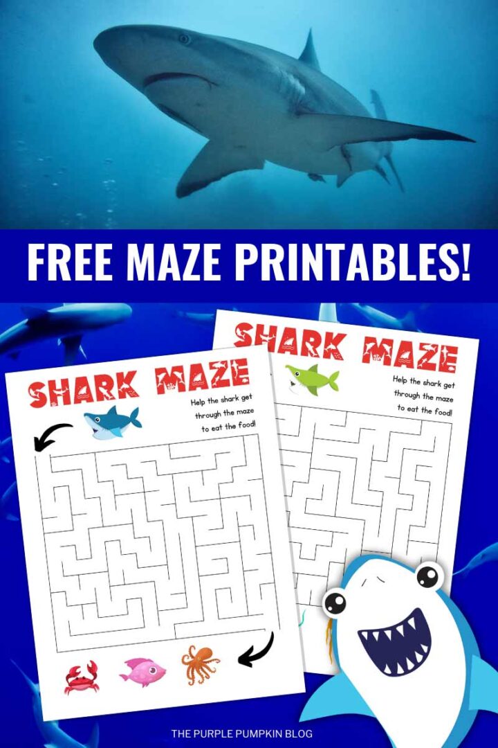 Free Printable Shark Mazes To Solve (Shark Week Printables)