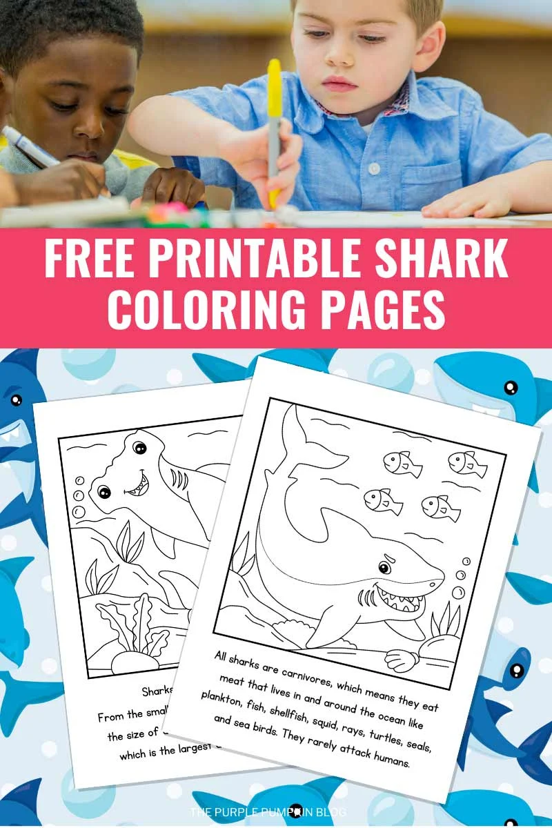 Free Printable Shark Coloring Pages (Shark Colouring Pages)