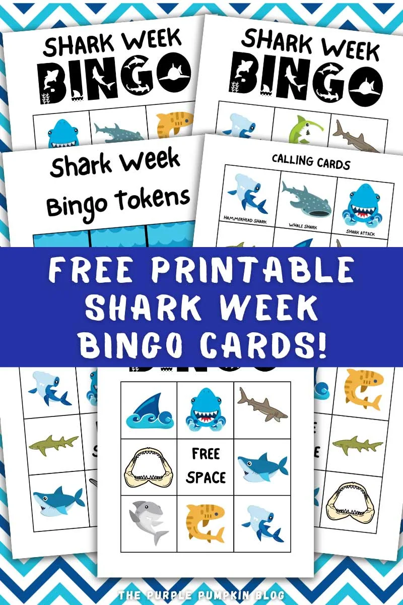 Free Printable Shark Bingo Cards For Shark Week Bingo Games 