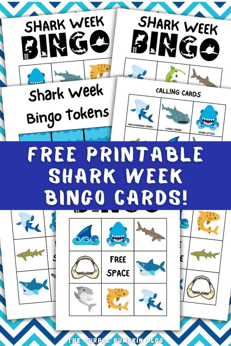 Free Printable Shark Bingo Cards For Shark Week Bingo Games 