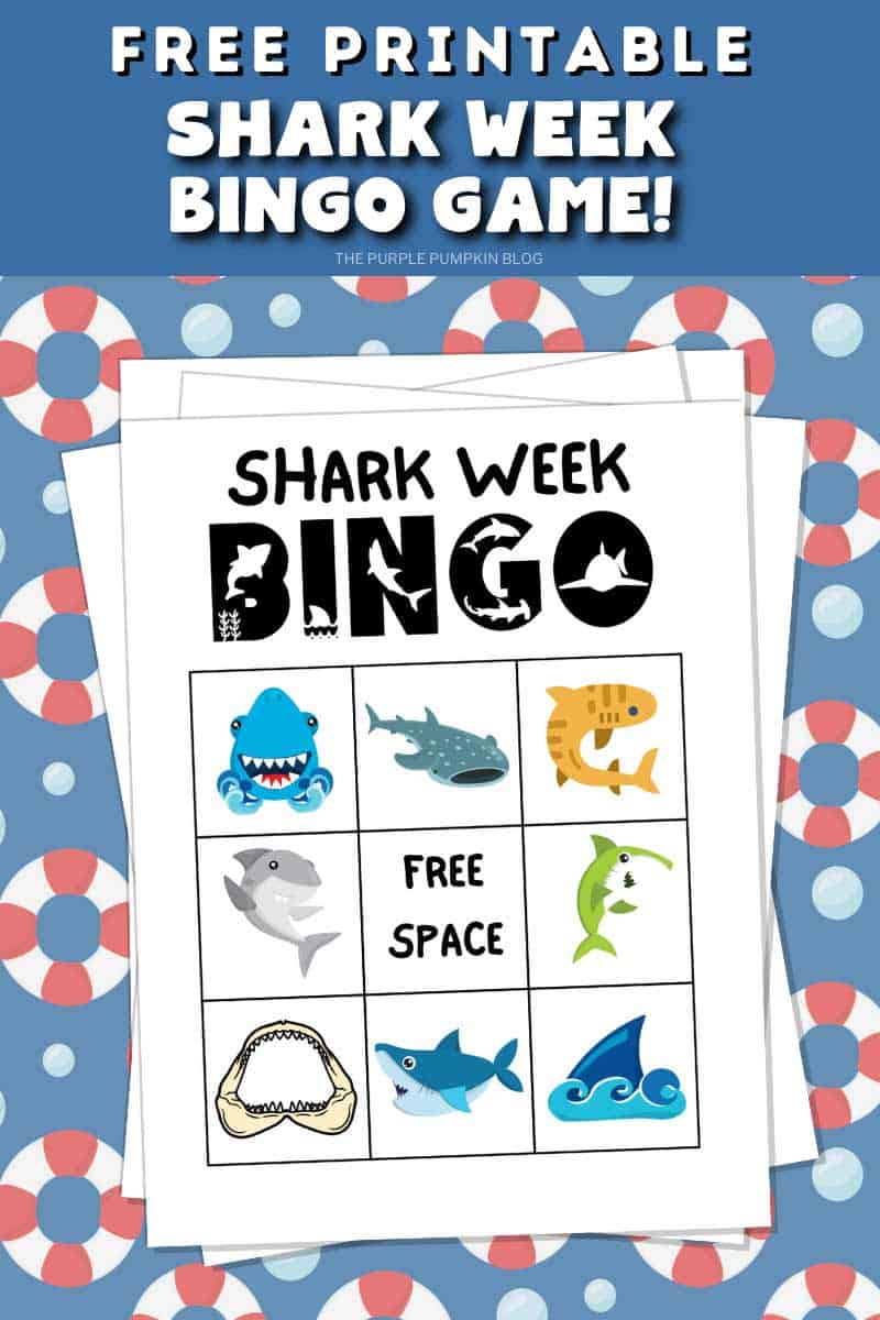 Free Printable Shark Bingo Cards For Shark Week Bingo Games 