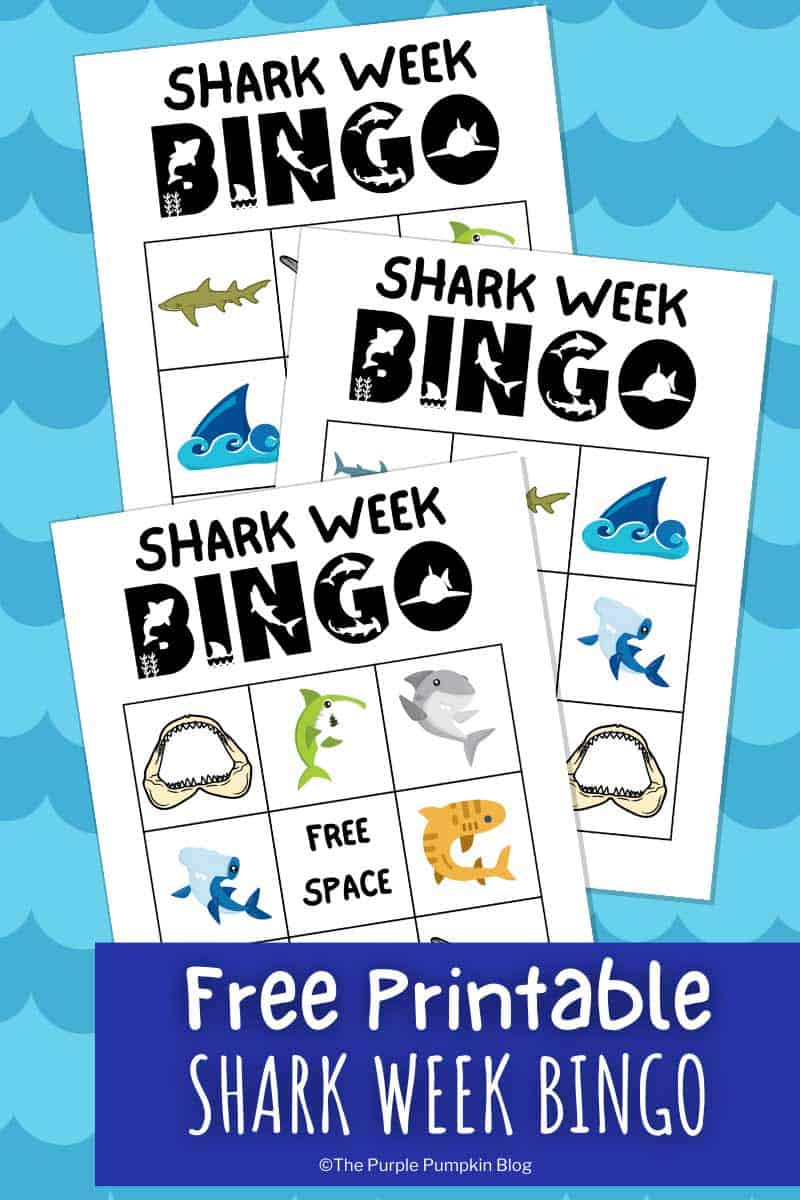 Free Printable Shark Bingo Cards For Shark Week Bingo Games 