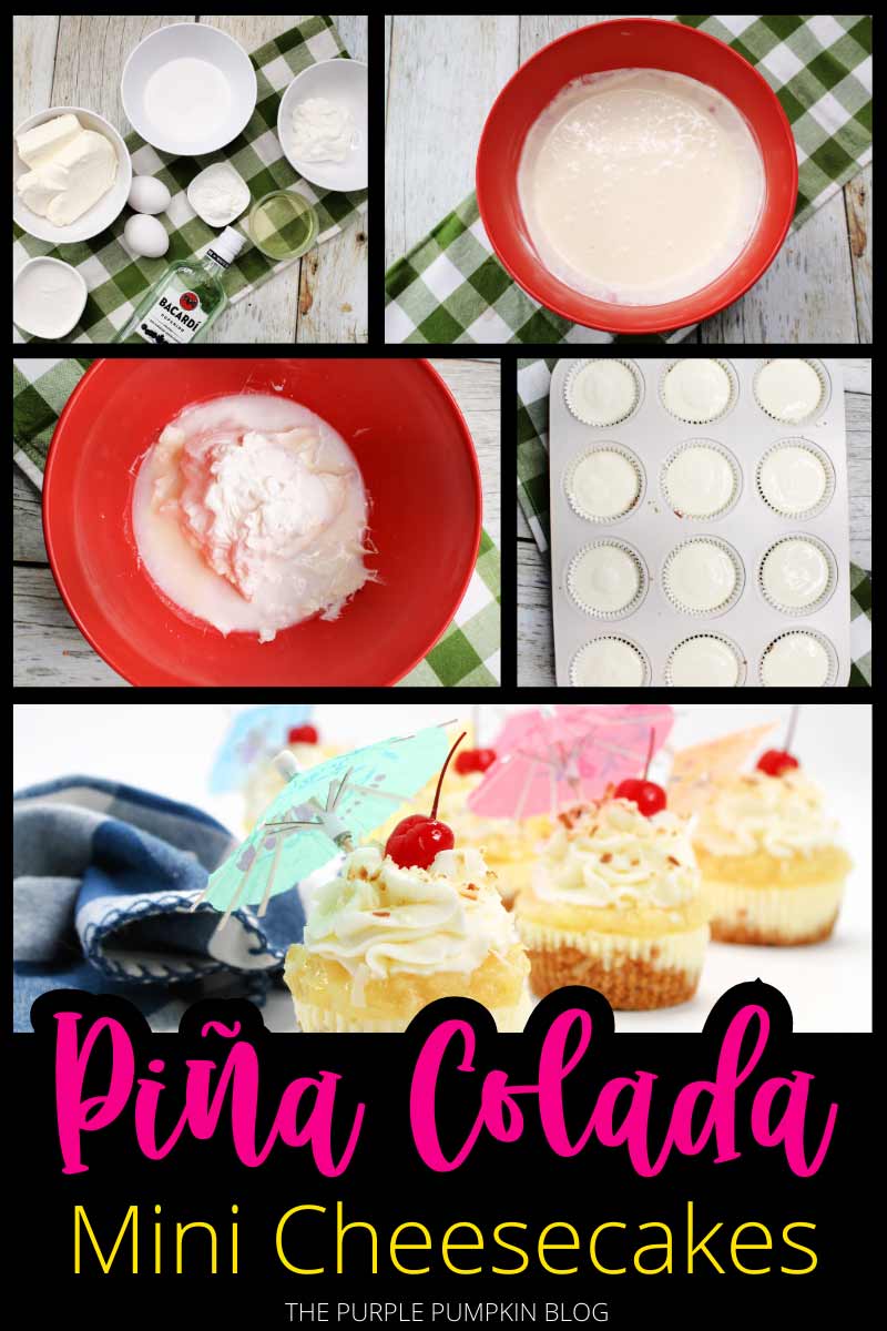How to Make Piña Colada Mini Cheesecakes