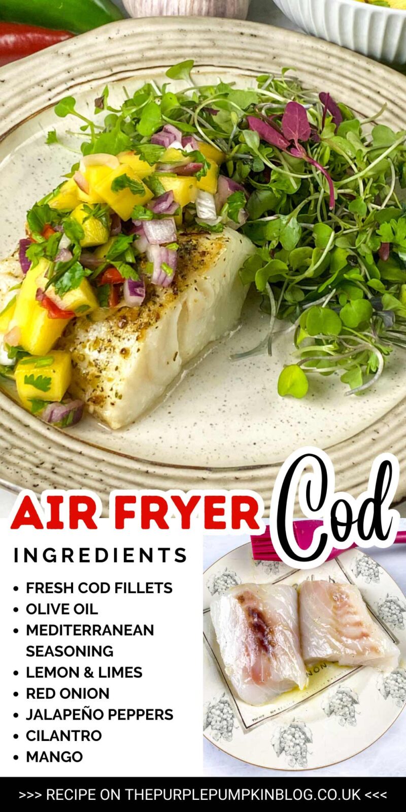 Ingredients for Air Fryer Cod