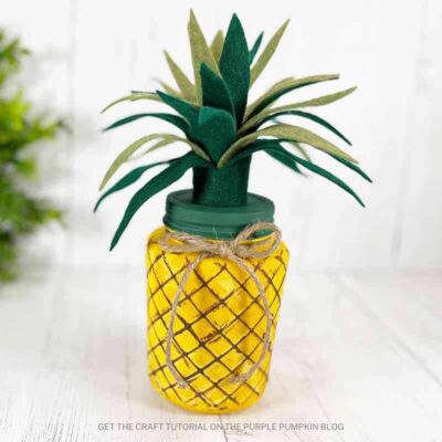 Add a touch of tropical charm to your home decor with this adorable Pineapple Jar Craft!