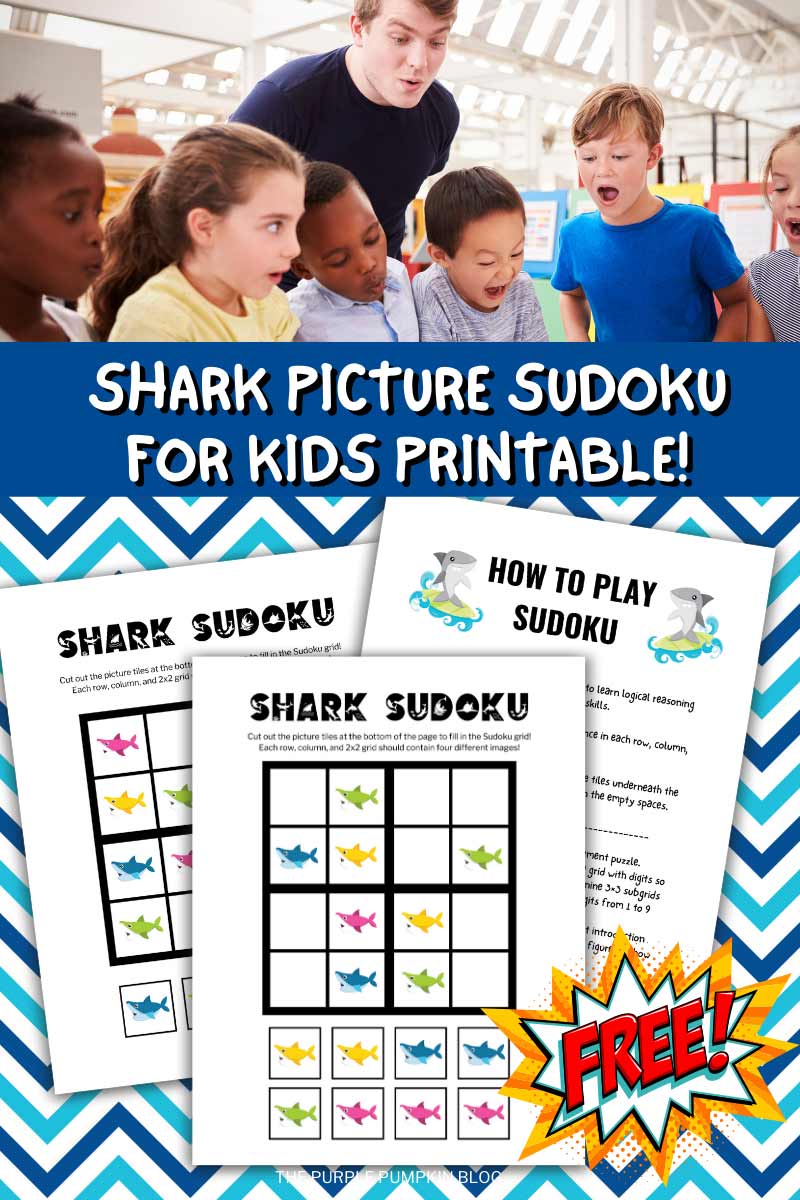 Free Printable Shark Picture Sudoku