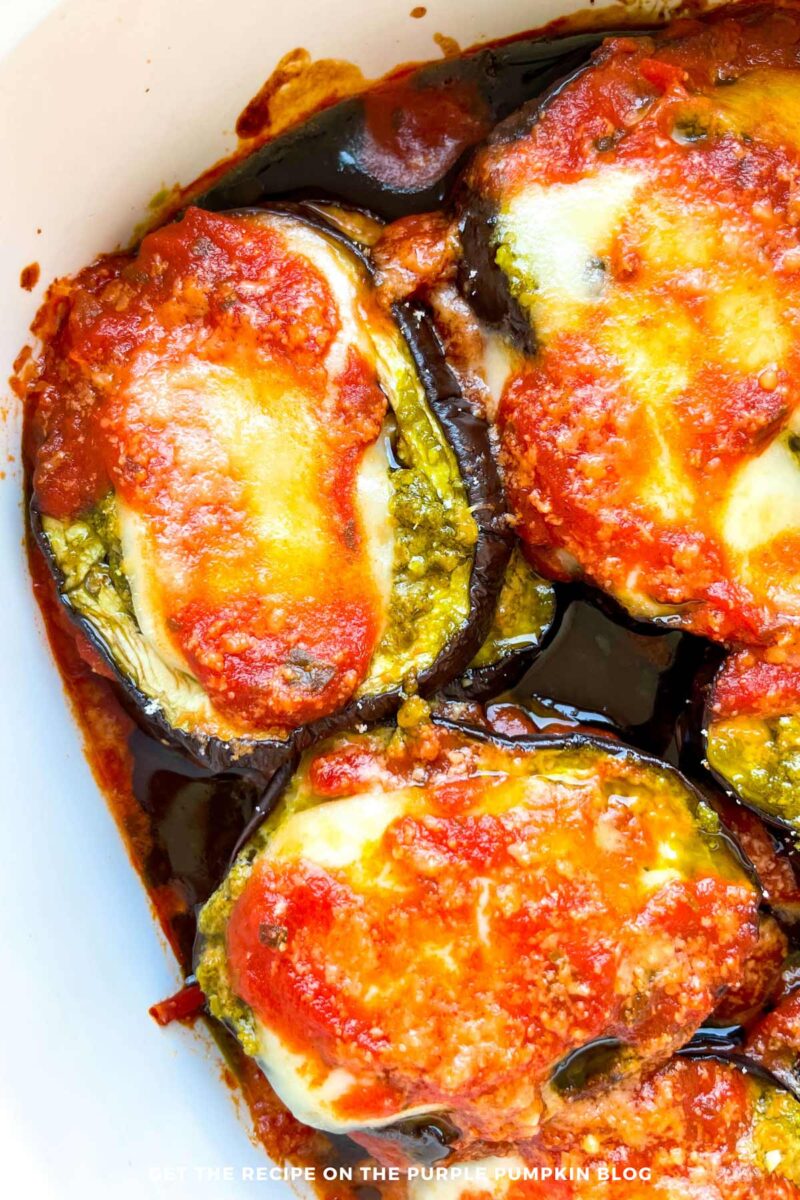 Baked Eggplant Pesto Stacks Recipe