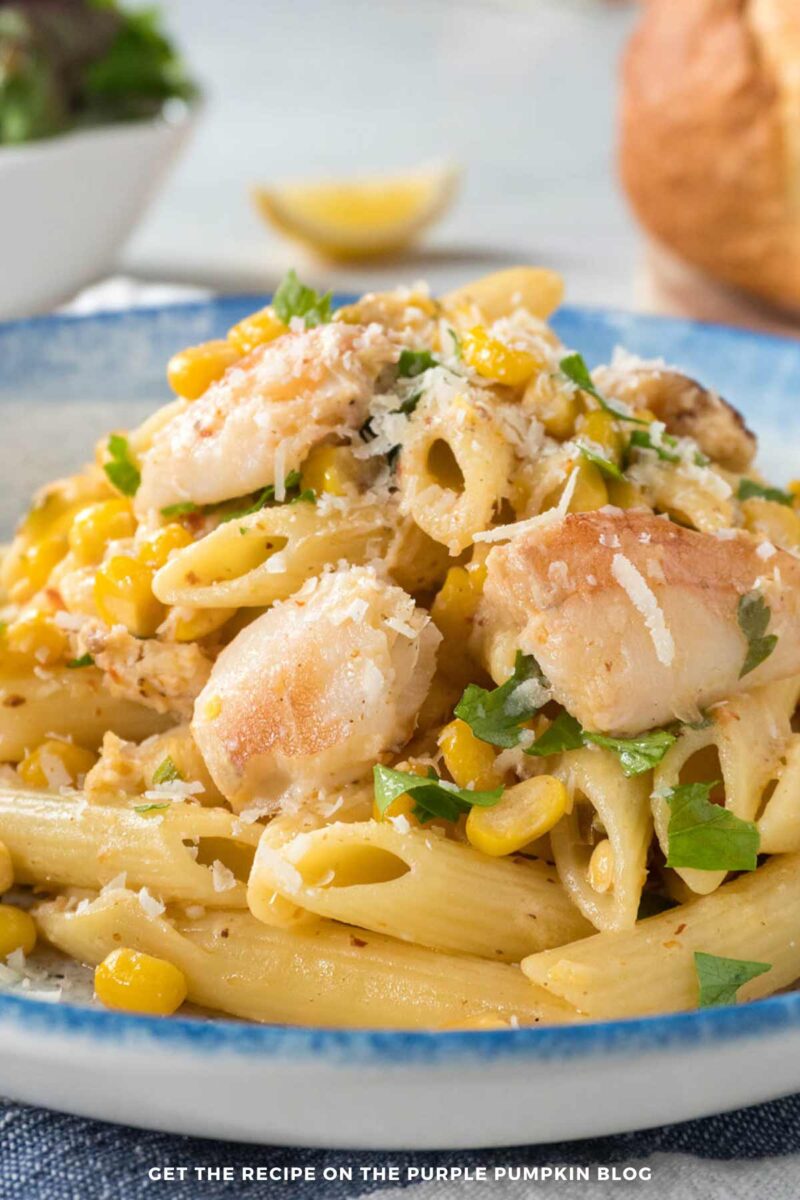 Delicious Penne Pasta Recipe - Indulge in Lump Crab and Sweetcorn