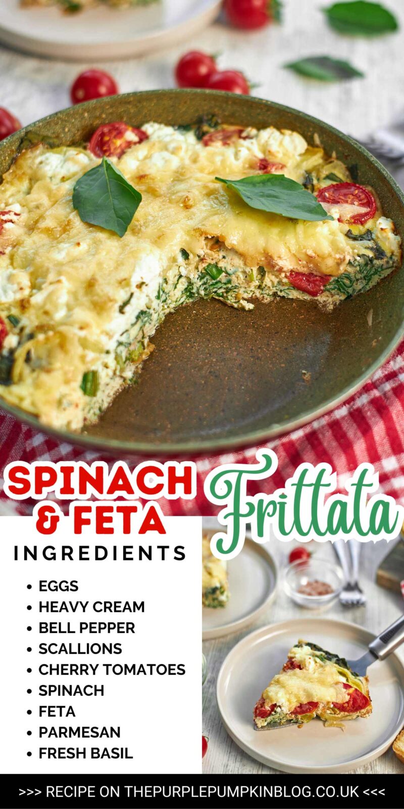Ingredients Needed for Spinach & Feta Frittata