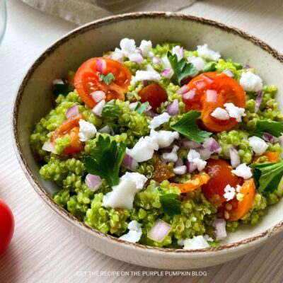 Refreshing Quinoa Salad with Avocado Green Goddess Dressing