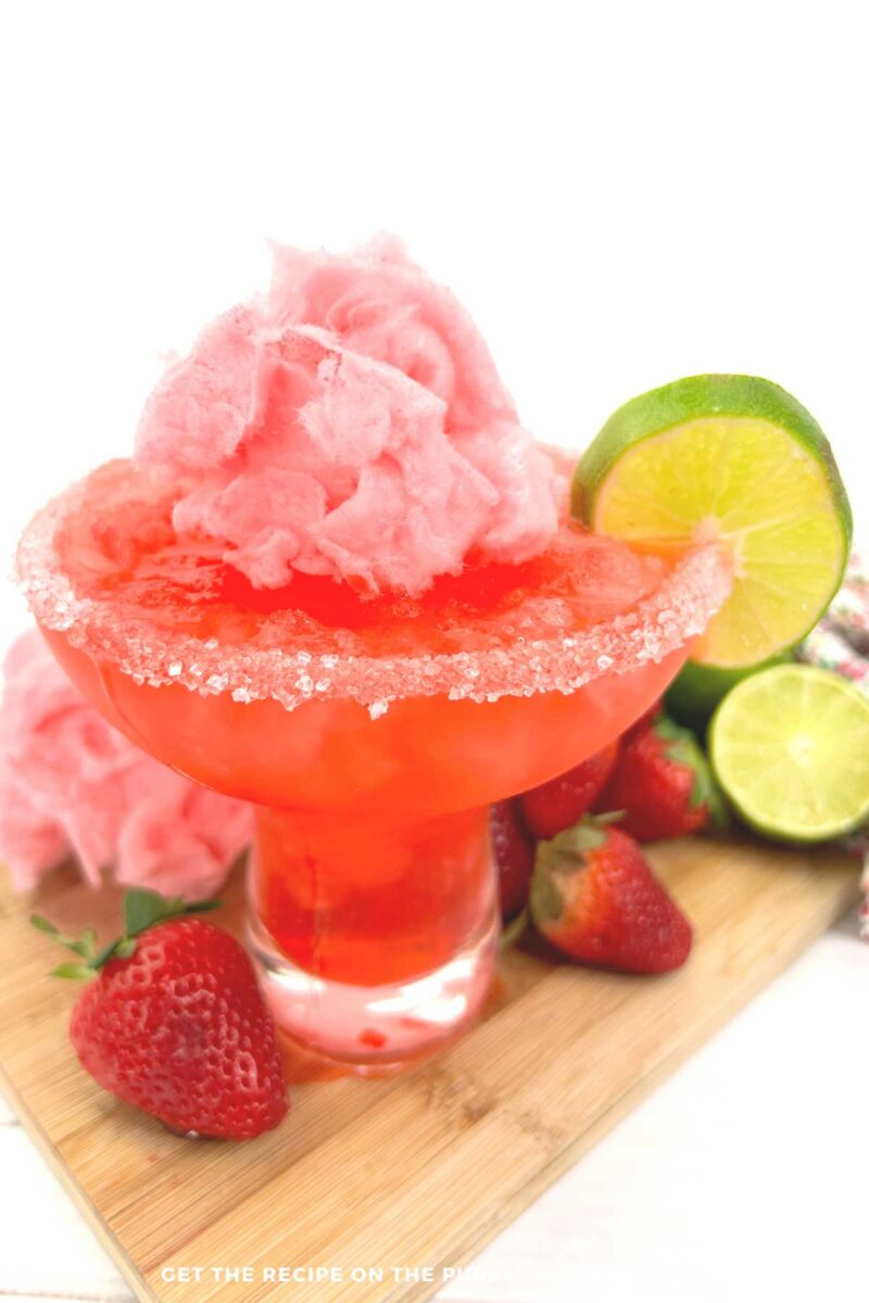 Cotton Candy Margaritas with Cake Vodka