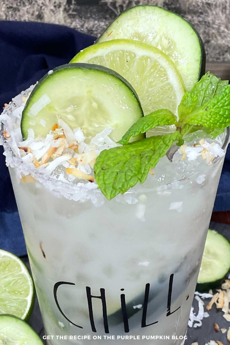 Cucumber Coconut Margaritas with Lime