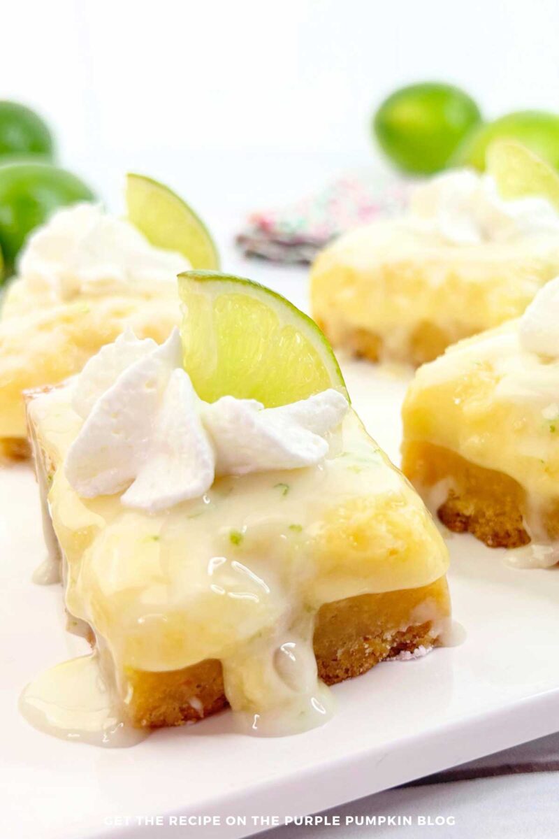Margarita Cake Bars with Lime Sauce
