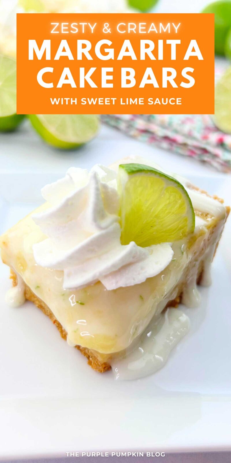 Zesty & Creamy Margarita Cake Bars