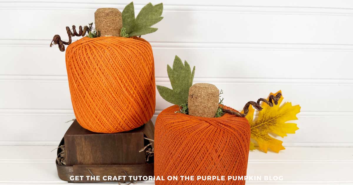 Thread Pumpkin Upcycled Thread Ball Pumpkin Craft (Fall Craft Idea)