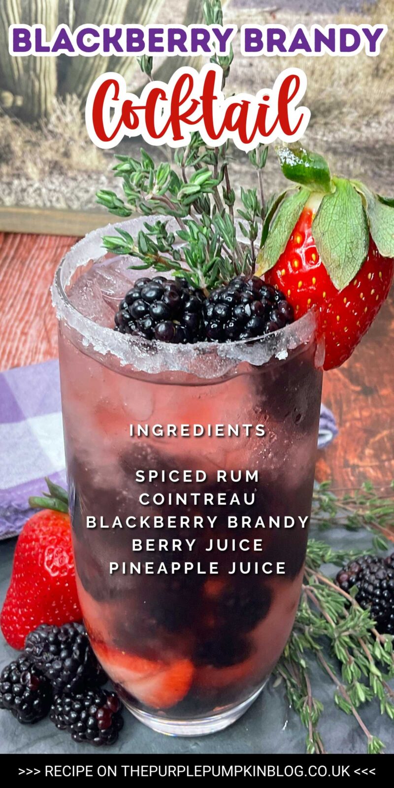 Ingredients Needed for Blackberry Brandy Cocktail