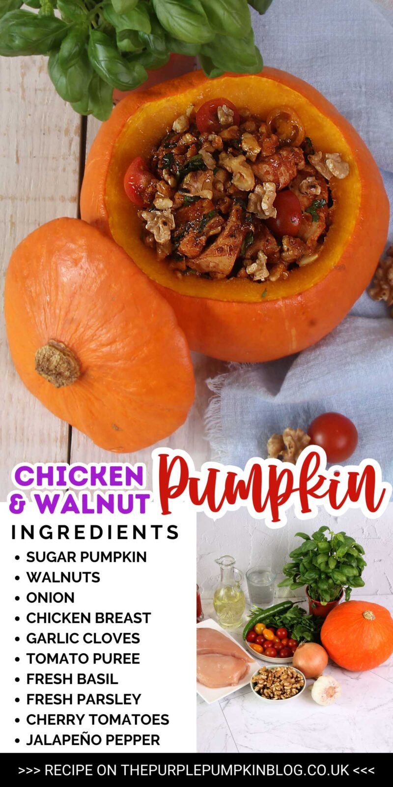 Ingredients Needed for Chicken & Walnut Pumpkin