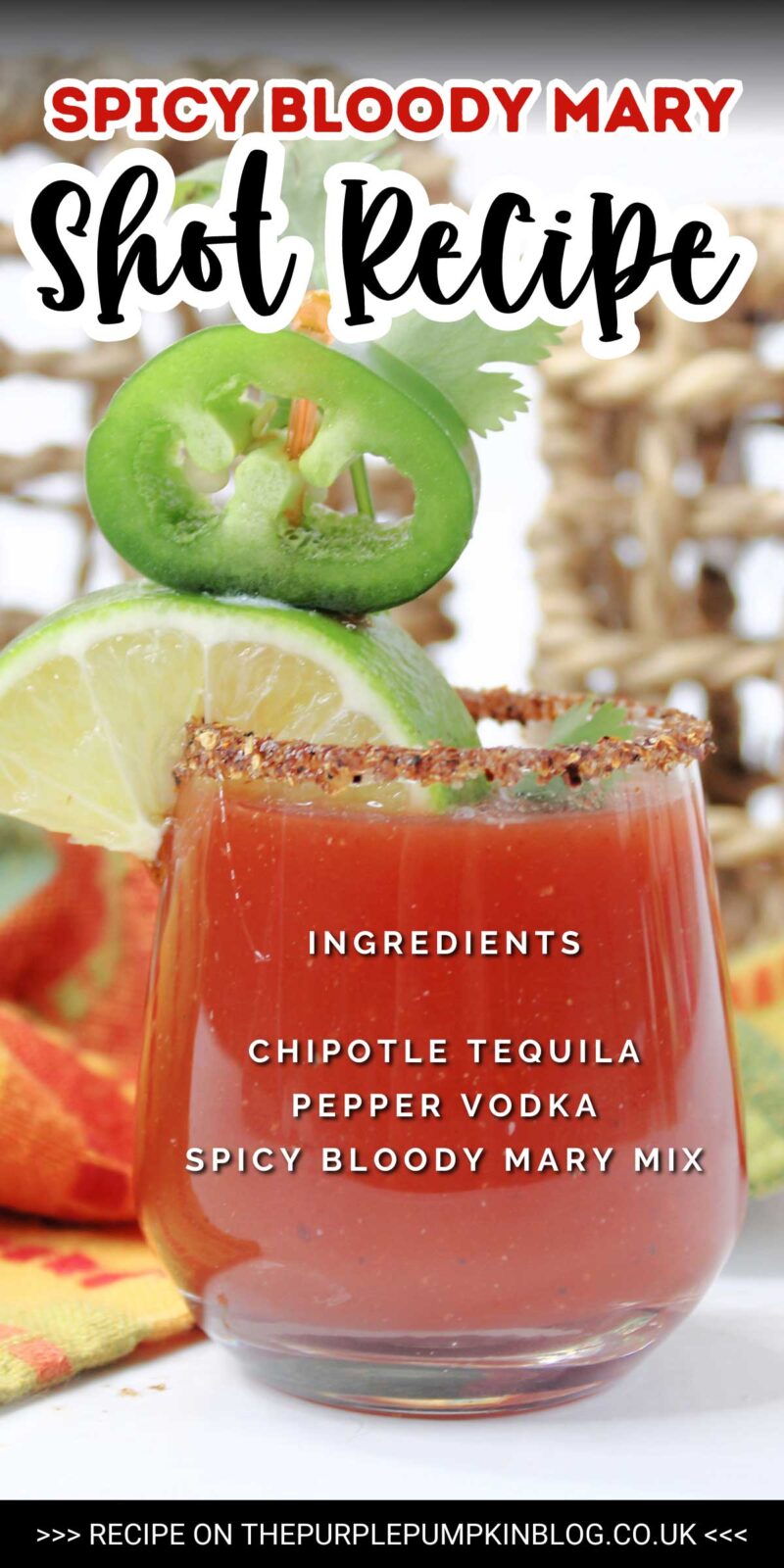 Ingredients Needed for Spicy Bloody Mary Shot Recipe